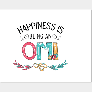 Happiness Is Being An Omi Wildflowers Valentines Mothers Day Posters and Art